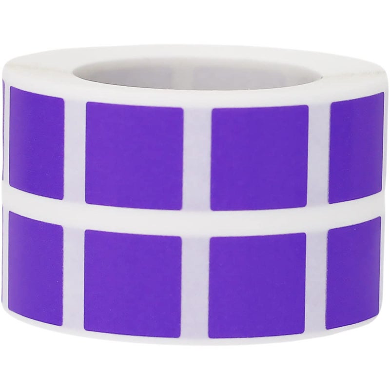 InStockLabels.com Purple Square Color Coding Labels for Organizing, Inventory, Warehouse 0.50 Inch Vibrant Square Dots, 1,000 Total Adhesive Stickers on a Roll - Made in The USA - Image 2